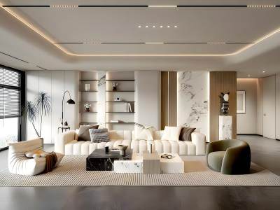 现代家居客厅 模型